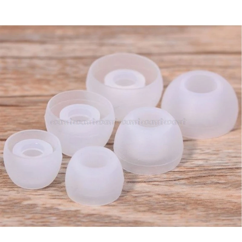 12 Pairs(S/M/L) Soft Clear Silicone Replacement Eartips Earbuds Cushions Ear pads Covers For Earphone Headphone N26 19 Dropship