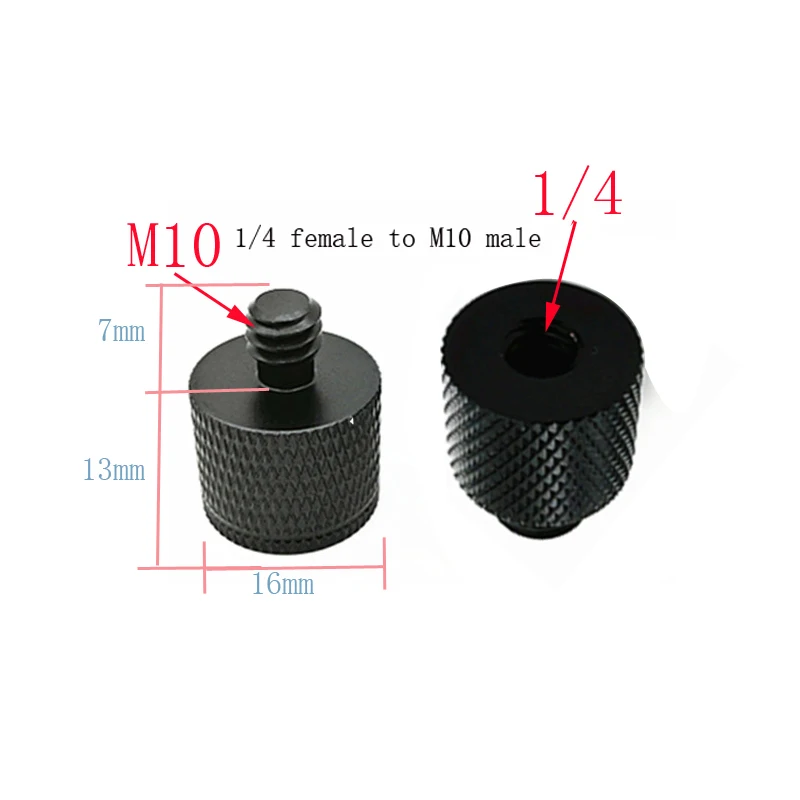 M4 M6 M8 M10 M12 to 1/4 Male to Female Screw Mount Adapter photography accessories tripod head quick release plate screw