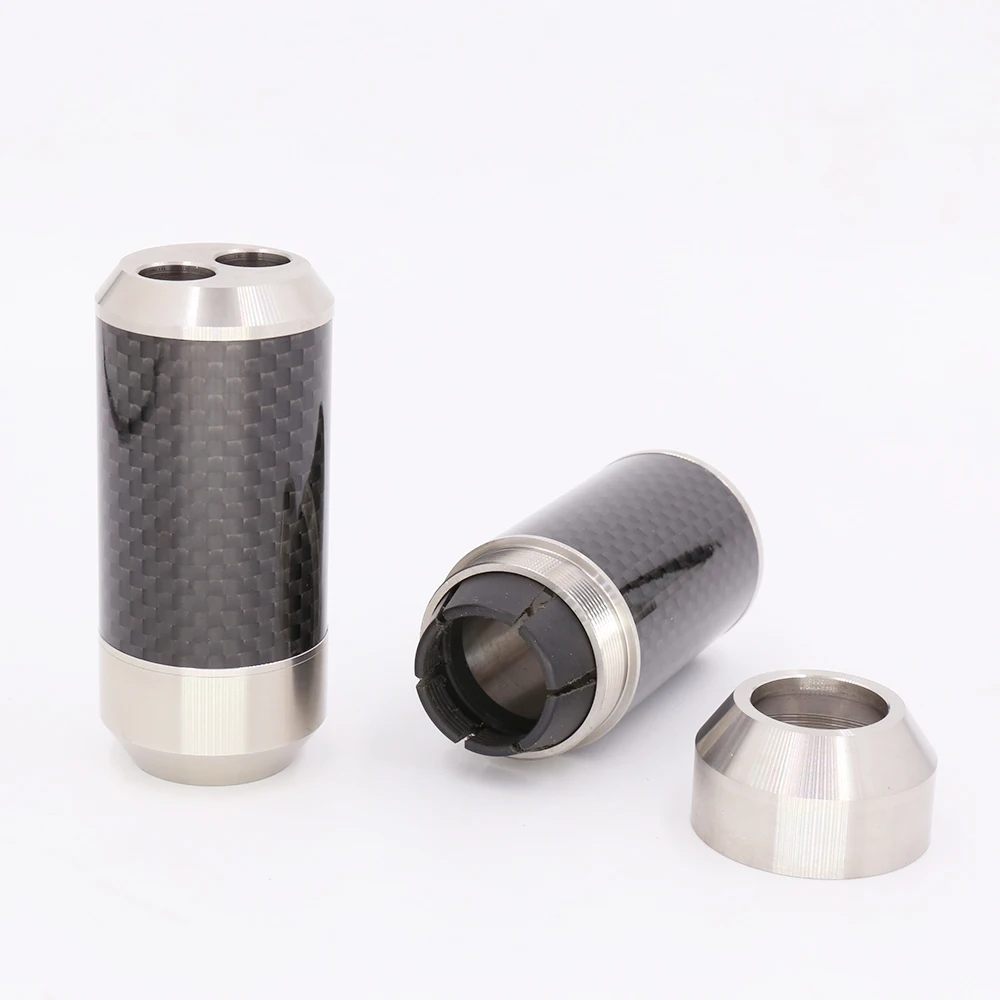 A1609L04 4 buah HIFI DIY Splitter celana serat karbon Boot Y Splitter Speaker kabel Audio celana kawat