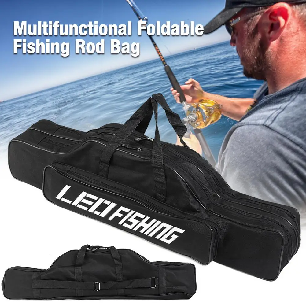 Multifunctional Foldable Fishing Rod Bag With Zipper Fishing Tackle Storage Bag