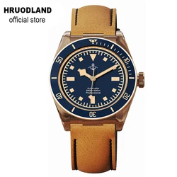 Hruodland 39mm Retro Bronze Automatic Luxury Men Watches Sapphire Crystal PT5000 SW200 Mechanical Diving Wristwatch for Men Male