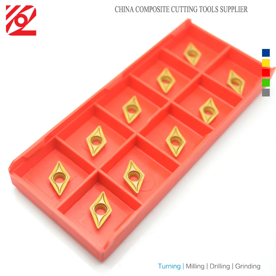 EDGEV-Herramienta de torneado interno de acero, 10 piezas, DCMT070204, DCMT070208, DCMT11T304, DCMT11T308, CNC, inserto de carburo Indexable