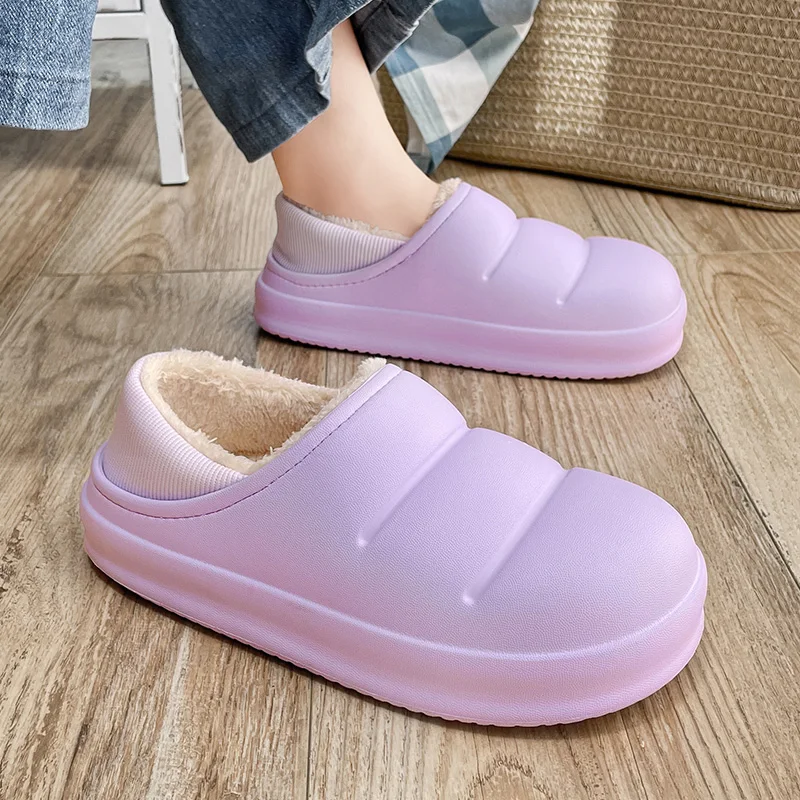 Home Cotton Shoes Girls Women Men Winter Fashion Casual Female Male Boys Boots Indoor Comfortable Warm Flat House Slippers