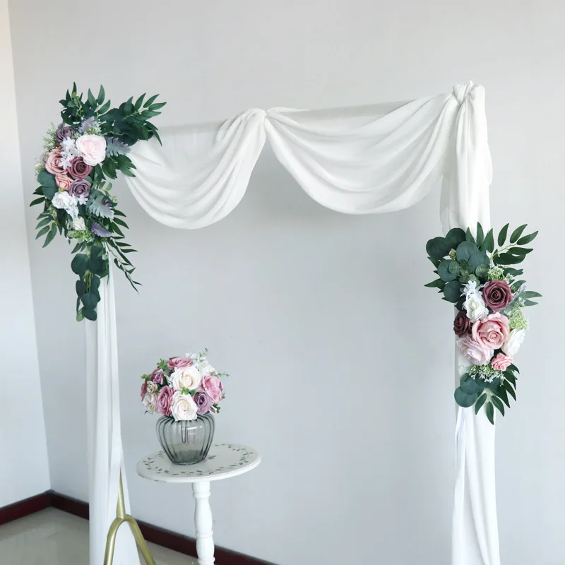 New Custom Wedding Arch Decor Party Floral Props Welcome Card Florals Creative Sign Corner FloralRose Garland Flower Bouquet