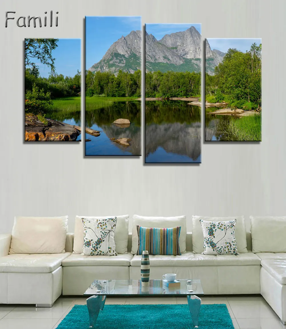 

4PCS HD Printed ringerike norway ringerike Painting Canvas Print room decor print poster picture canvas Free shipping