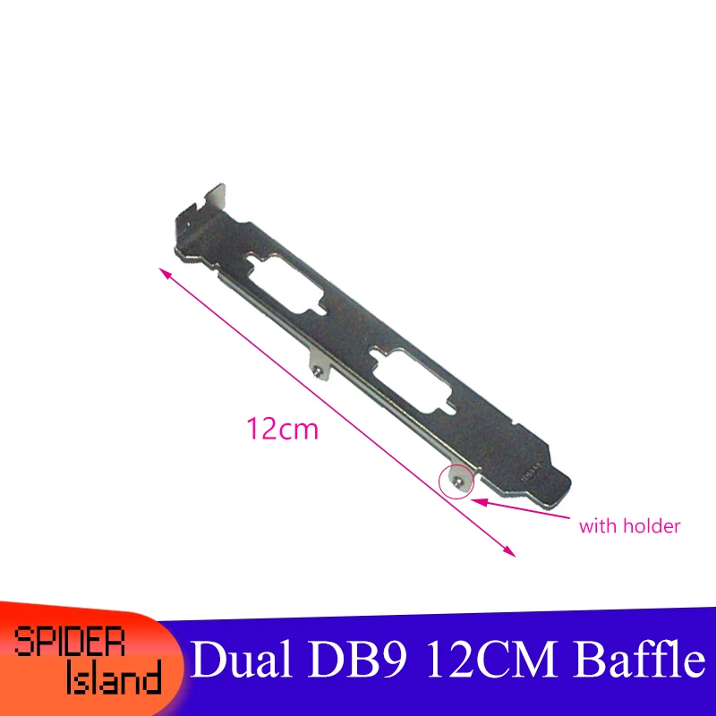 30pcs Dual DB9 Bracket 12cm Bracket with Screw Hole Feet Serial Computer Baffle Rear Serial Port Blank DB9* 2