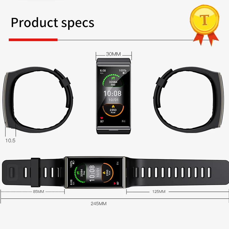 2021 السباحة مقاوم للماء Smartwatch الرجال النساء شاشة كبيرة WhatsApp مزامنة معدل ضربات القلب مراقبة ضغط الدم BT 5.0 ساعة ذكية