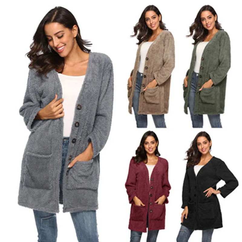 Maternity Coat Maternity Clothes Single-Breasted Double-Faced Fleece Warm Mid-Length Cardigan Jacket Women\'s Clothing Plus Size