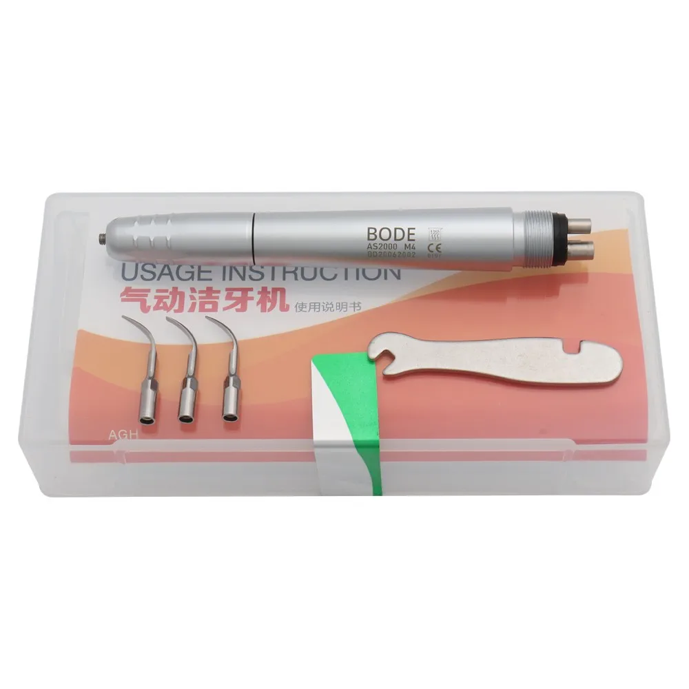 Raspador de ar ultrassônico dentário, peça de mão com 3 pontas g1/g2/g3 borden/midwest 2 furos/4 furos