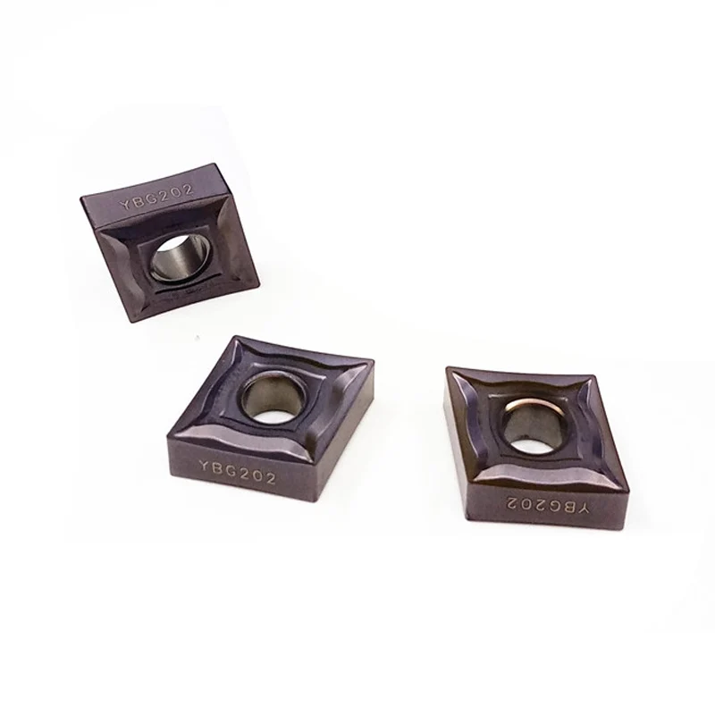 CNMG-insertos de carburo CNC, herramientas de torneado para torno de Metal, 120404, 120408, 120412, 160608, 160612, 160616 EM EF, YBG102, YBG202, YBG205, YBG302