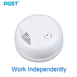 PGST Sensor de humo independiente, sistema de alarma contra incendios para el hogar y la Oficina, alarma de humo de seguridad, protección contra incendios