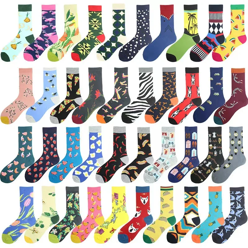 Fashion Cotton Men Socks Breathable All Seasons Socks Comfortable Socks