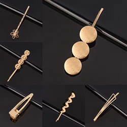 Korea Simple Metal Hair Clips Pins for Women Headwear Sweet Hairpins Barrettes Styling Hair Accessories Gift Dropshipping