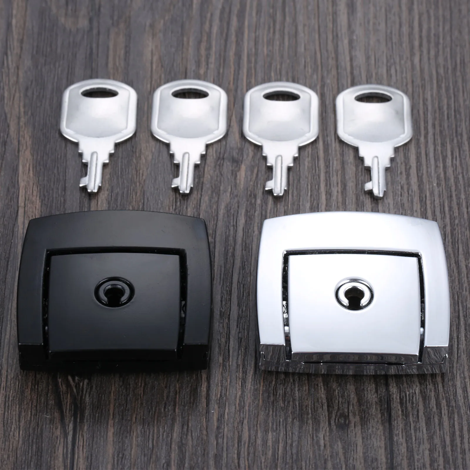 

Metal Security Toggle Hasp Latch Lock With Double Keys For Cabinets Tools Box Industry Hardware 46*45mm