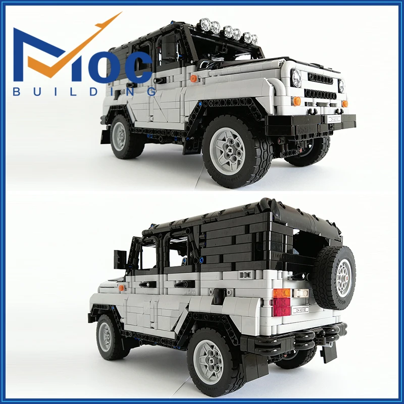 Moc Building Block High-Tech Supercar 1:10,5 Model Off-Road UAZ 3151 Technology Set Puzzle Assembly RC Car with Motors