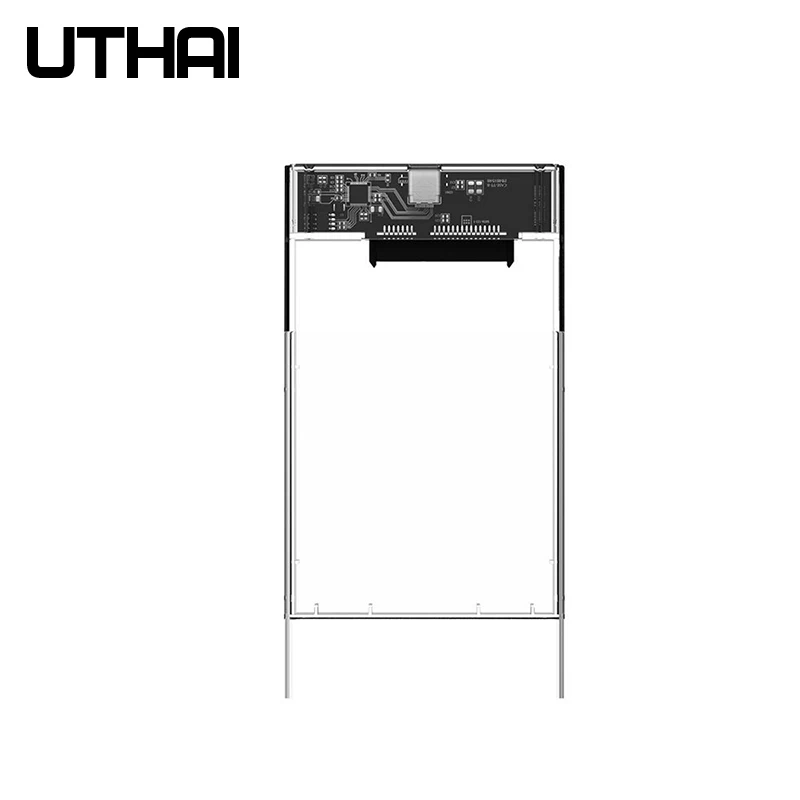 UTHAI T09 USB3.0/Type C 2.5\'\' Hard Drive Enclosure Transparent Mobile HDD Box USB3.1 SSD Case Portable Hardisk With USB C Cable