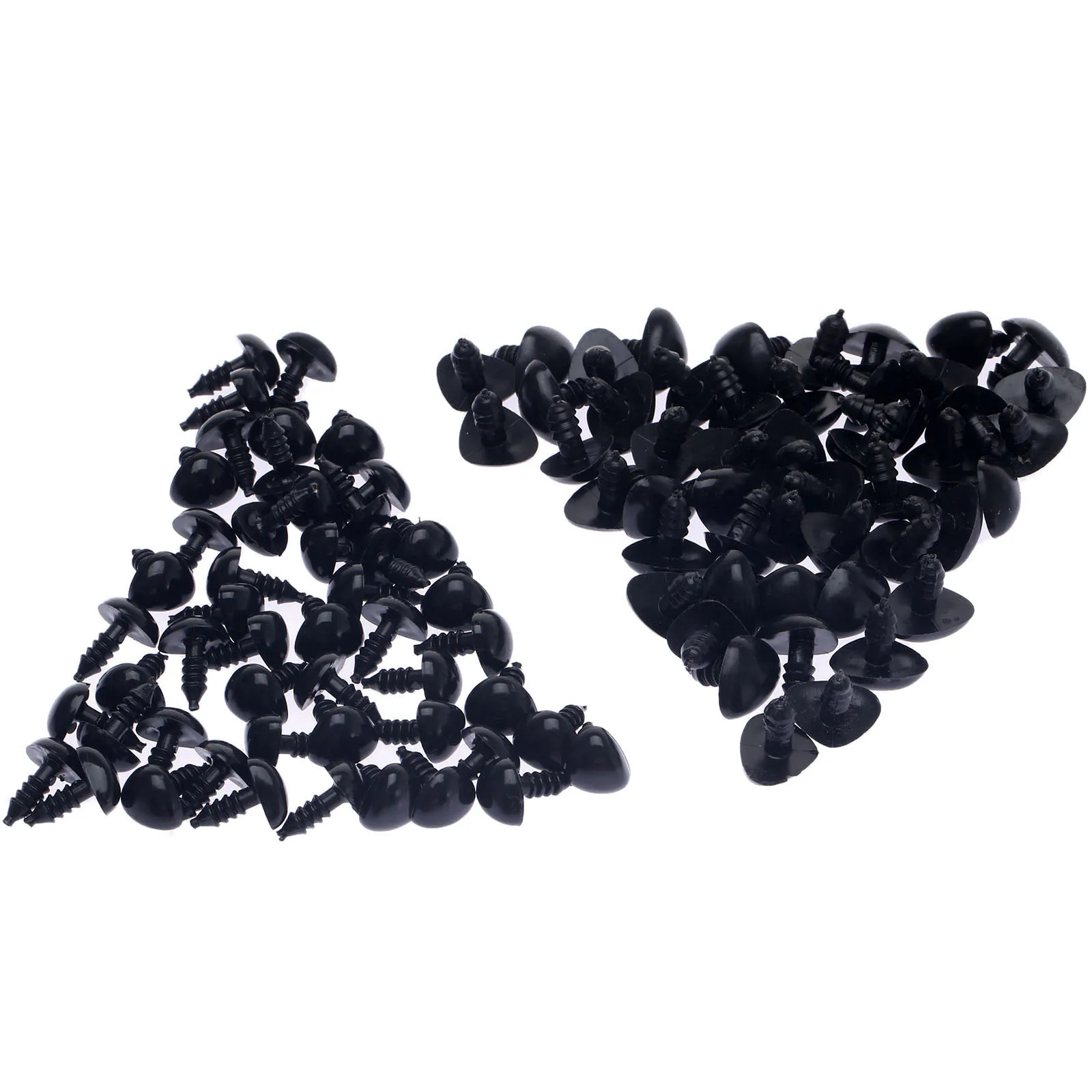 50pcs 10mm 15mm Black Plastic Safety Nose Triangle For Doll Teddy Bear Toy DIY Animal Noses for DIY Craft Making