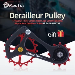 Big Pulley 17TSE Derailleur Wheels (12T +17T) Ceramic Bearing Fit for 11S SRAM ETAP Coaxial Swing Cage System lighter and Stable