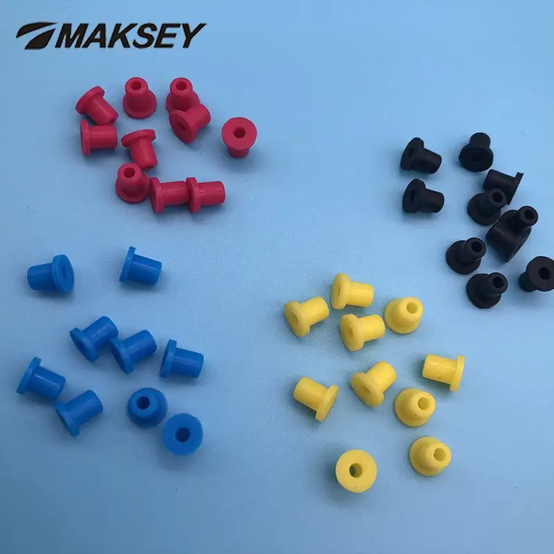 MAKSEY Cartridge Rubber Seal Grommet 4mm Ink Silicone Rubber Band Washer O-ring Washer Hose Stopper Nylon Gasket Printer Parts