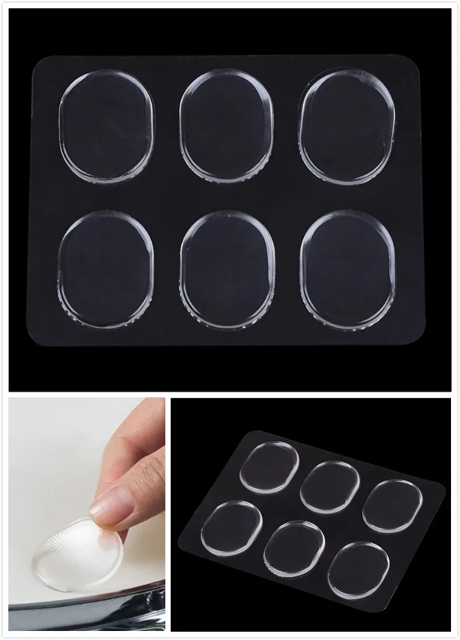 6Pcs/Set New Transparent Snare Drum Mute Pad Drum Damper Gel Pads Snare Tom Drum Muffler Mute Percussion Instrument Accessories