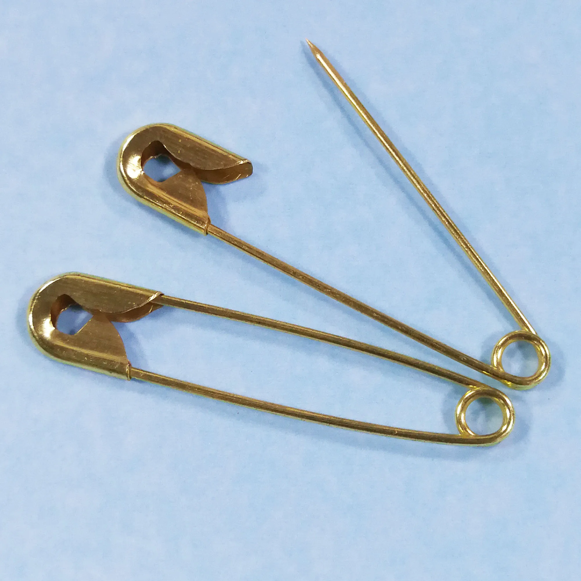 

50 pcs-2"-Gold Safety Pins Brooch Stitch Markers Metal Brooch Bar Safety Pins Fasteners-50mm