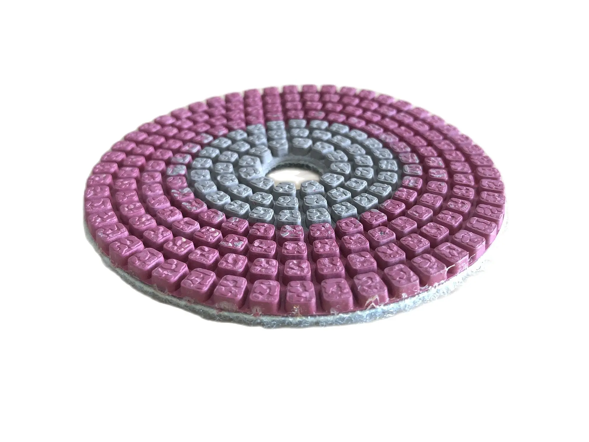 4Inch 100Mm 2-Warna Diamond Wet Polishing Pad Abrasive Grinding Disc untuk Poles Batu Marmer Granit Terrazzo Lantai Beton