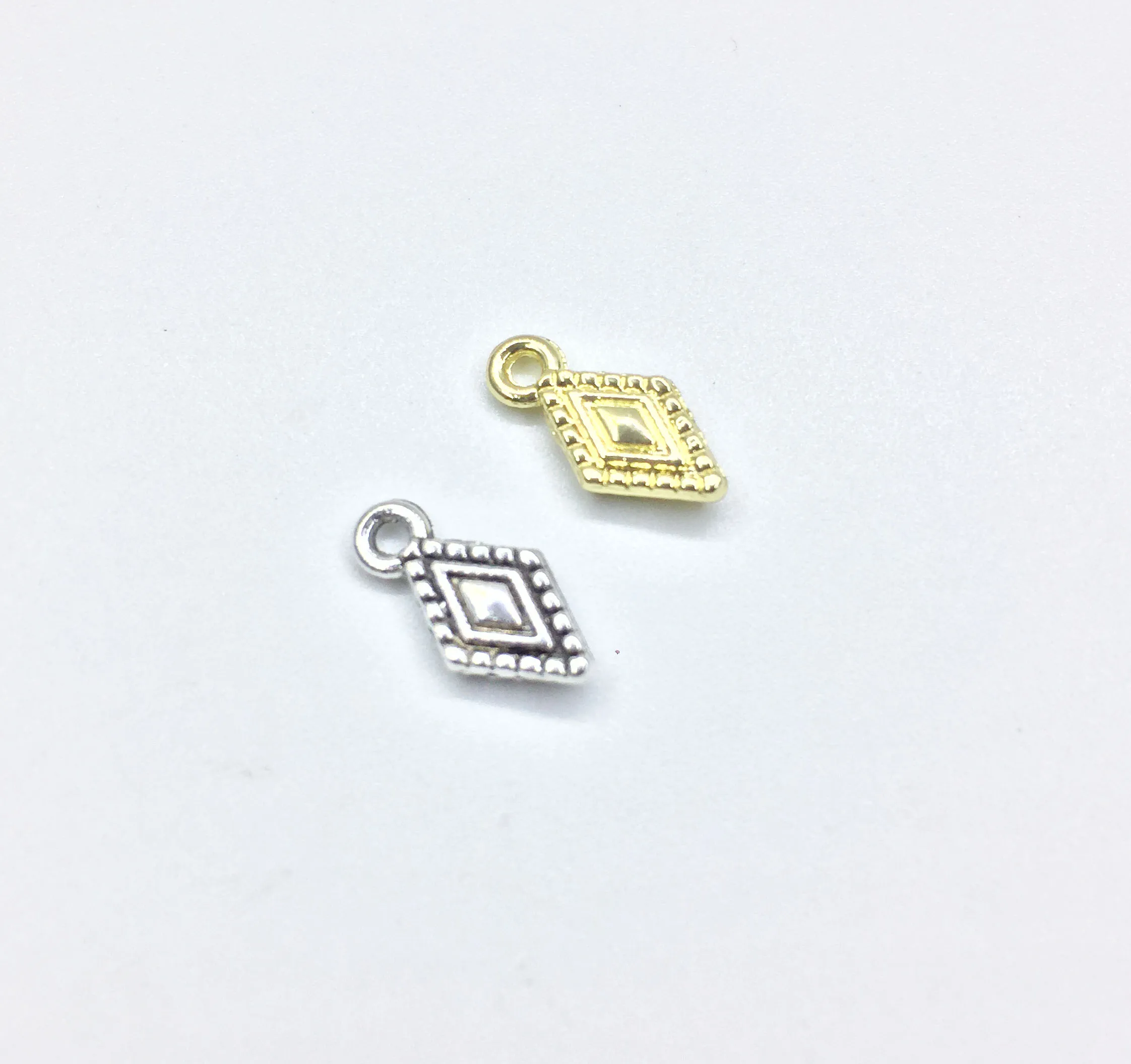 Eruifa 20 sztuk 6*13mm platerowane kropla stop cynku Charms wisiorek biżuteria naszyjnik DIY bransoletka kolczyki 2 kolory