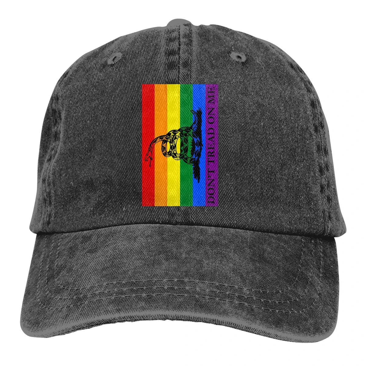 

LGBT Gadsden Flag Baseball Cap Men Don't Tread On Me USA Caps colors Women Summer Snapback Caps