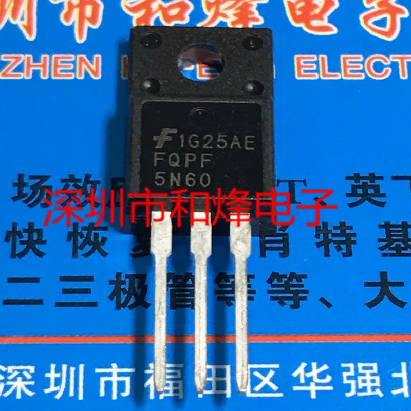 10PCS   FQPF5N60  TO-220F 600V 2.8A