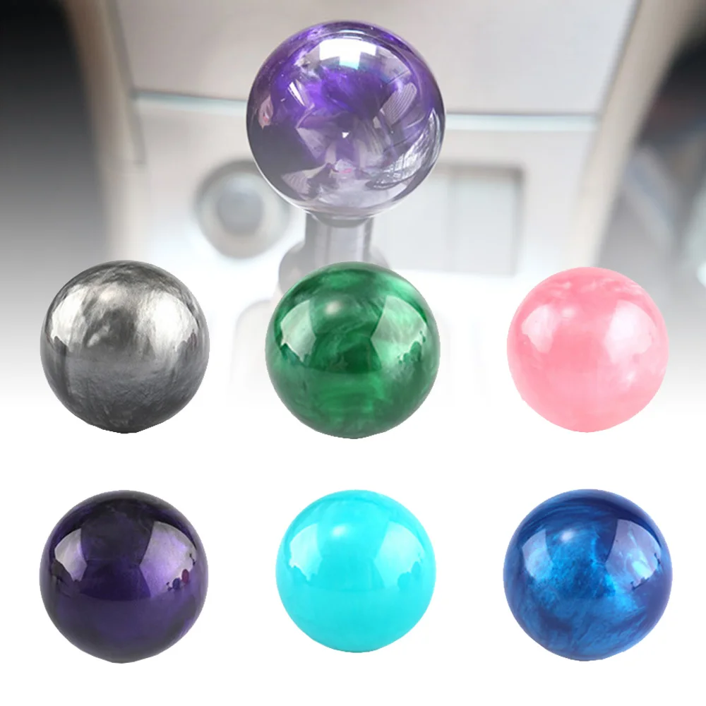 

NEW Universal Racing Marble Style Round Ball Gear Shift Knob With 3 Adapters For Most Cars Auto Parts For Honda BMW VW