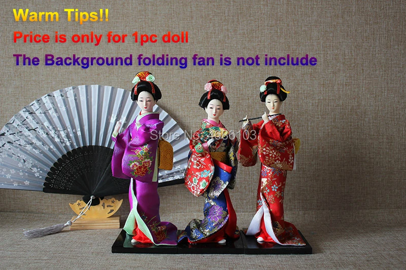 Japanese Lovely Geisha Figurines Dolls With Beautiful Kawaii Kimono Dolls New House Office Decoration Miniatures Birthday Gift