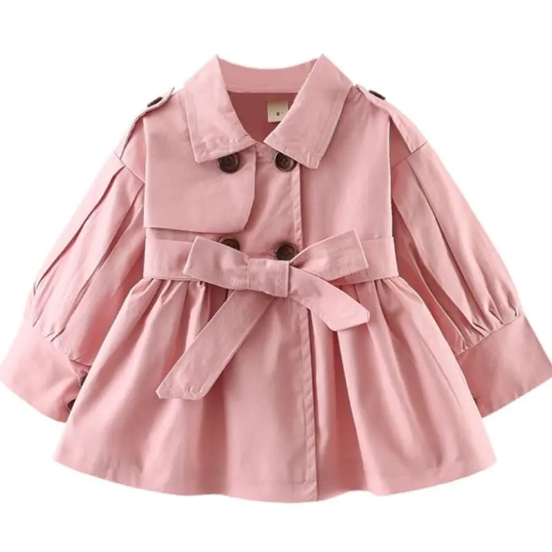 2023New fashion Spring autumn Girls jacket children's clothing trench coat kids jacket girl coats Trench Wind Dust Outerwear0-4Y