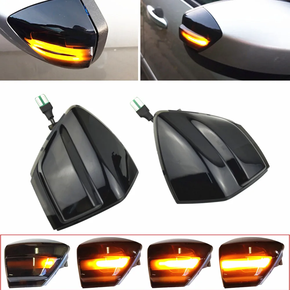 Car Dynamic Turn Signal Light For Ford S-Max 07-14 Kuga C394 08-12 C-Max 11-19 LED Mirror Repeater Sequential Indicator Blinker