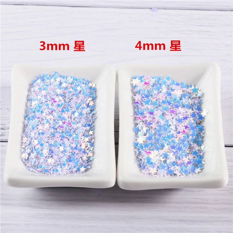 10 g/pacco 3 millimetri Star Del Chiodo Paillettes DELL'ANIMALE DOMESTICO di Cristallo Paillettes Paillettes Mestiere per le Unghie Manicure di Arte, wedding Decro coriandoli, Accessori FAI DA TE