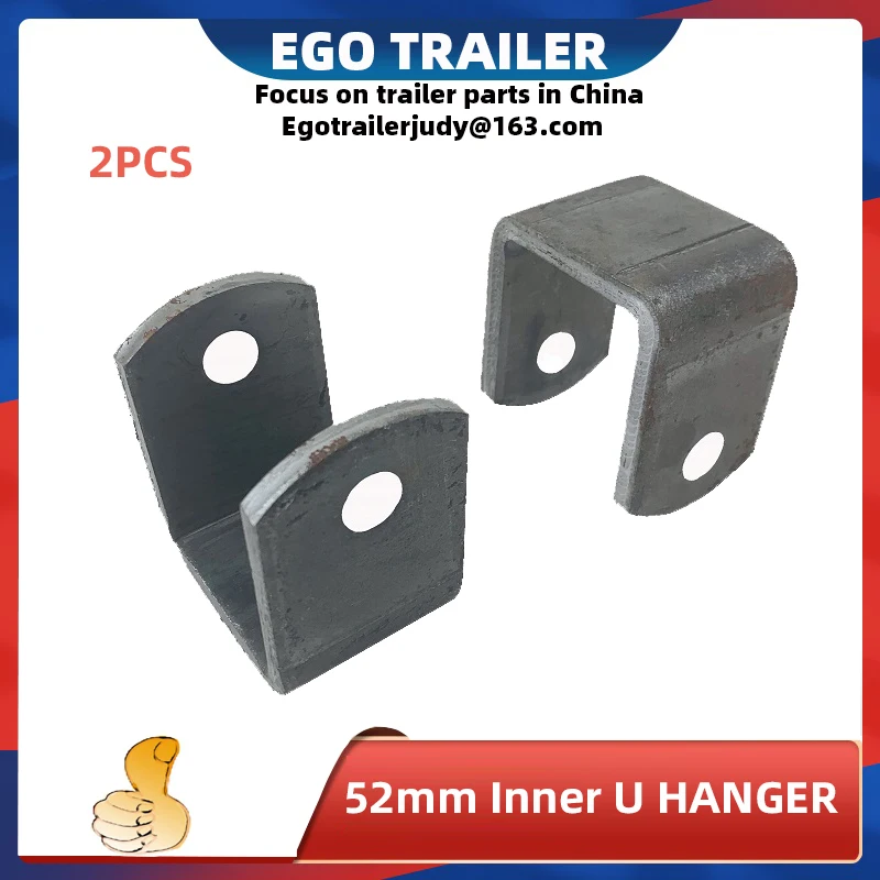 TempID for EgoTrailer 2PCS Trailer U Hanger 52mm inner Front Rear Eye Slipper Leaf Spring Caravan parts