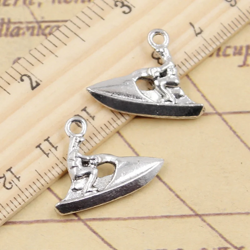 10pcs Charms Motorboat Yacht Houseboat 18x24mm Tibetan Silver Color Pendants Antique Jewelry Making DIY Handmade Craft