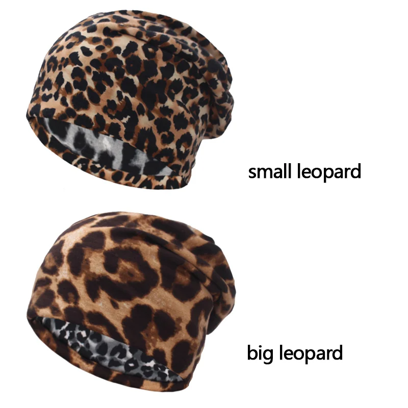 Winter Hats For Women Beanies Knitted Hat Skullies Brimless Men\'s Gorras Bonnet Leopard Male Beanie Warm Thick Winter Hat Cap