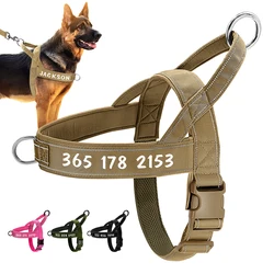 Arnês tático militar personalizado para cães, Arnês reflexivo do cão, Colete personalizado do treinamento do animal de estimação, Cães médios e grandes