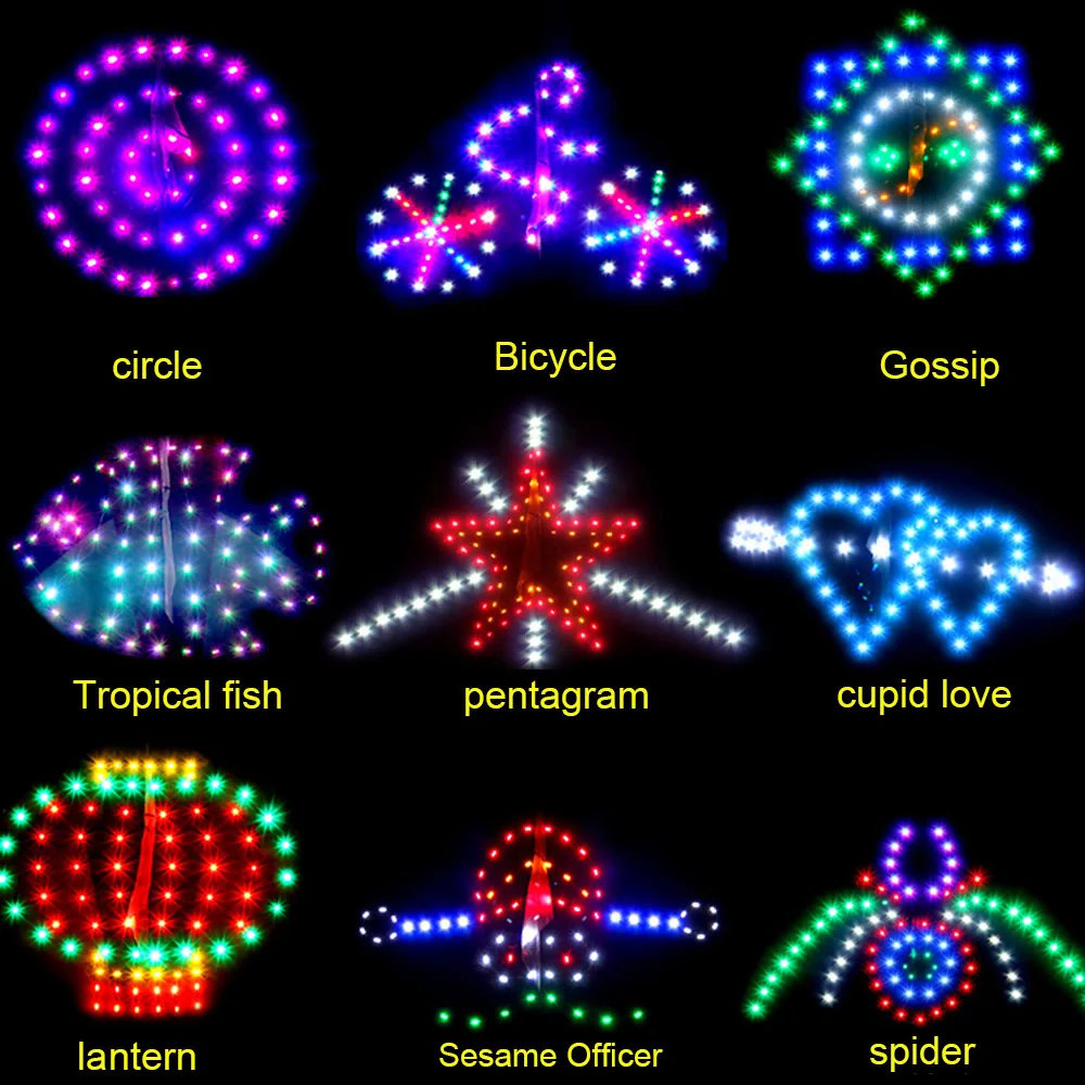 Aquilone a led triangolo aquilone divertimento all'aria aperta grande aquilone Delta linea singola triangolo colorato aquiloni volanti per audlts