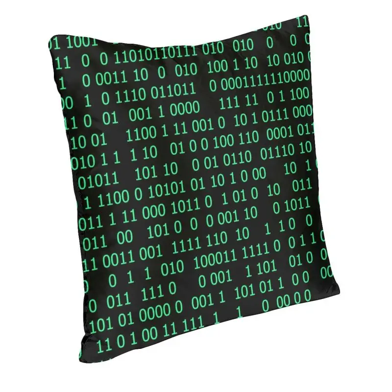 Computer Developer Binary Code Cushion Cover Programmer Coding Hacker Tech Floor Pillow Case For Sofa Pillowcase Home Decor