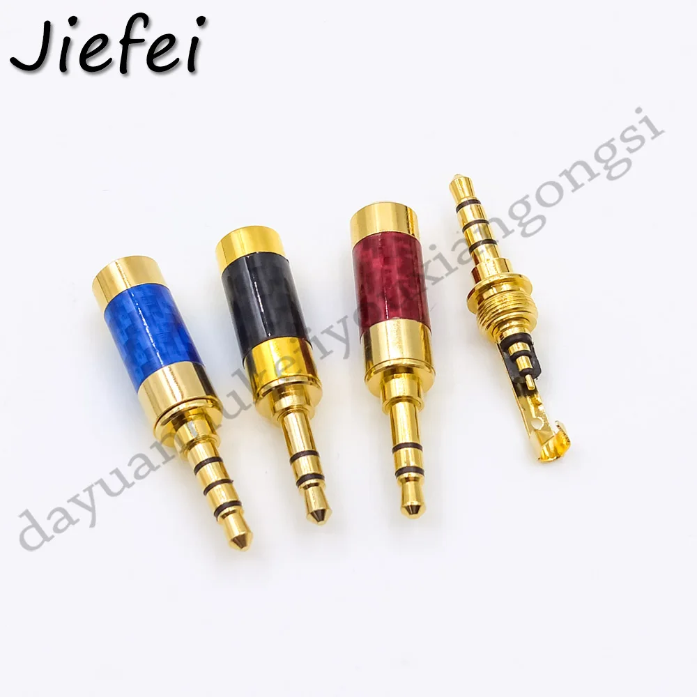 10-200pcs New high quality 3Pole / 4Pole 3.5mm 3 / 4 Pole Male Repair Earphones adapter Soldering DIY Selling red, black, blue