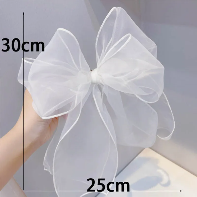 2022 New Fashion Barrette Bow Hair Clip Korea Fairy Organza Lace Ribbon Cute Hairpin For Woman Girls Headwear Hair Accessories