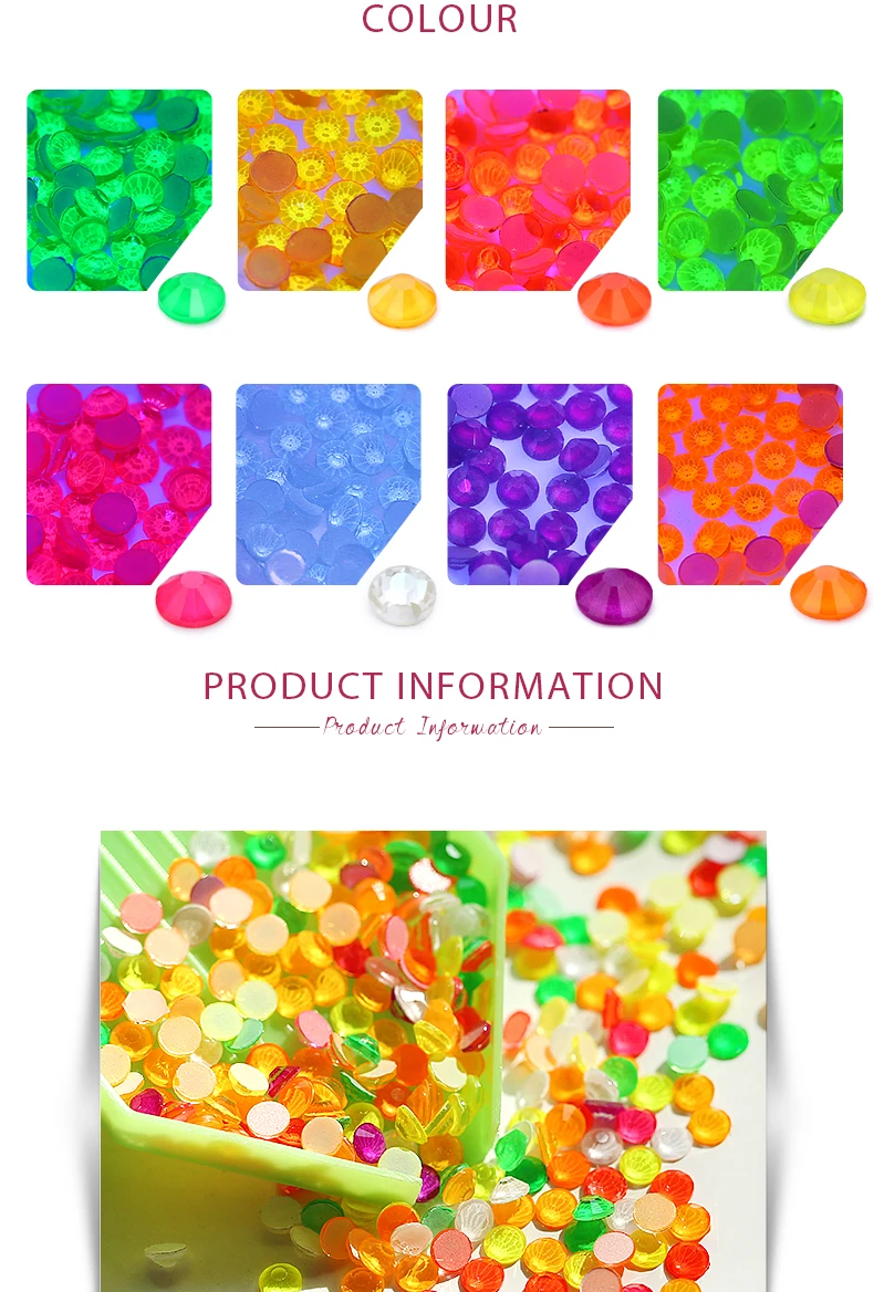 QIAO SS6-SS30 Glas-Strasssteine zum Aufbügeln, Nachtleuchtende Neon-Strasssteine ohne Heißfixierung, Glitzerkristalle für Kleidungsdekorationen – Detail 5