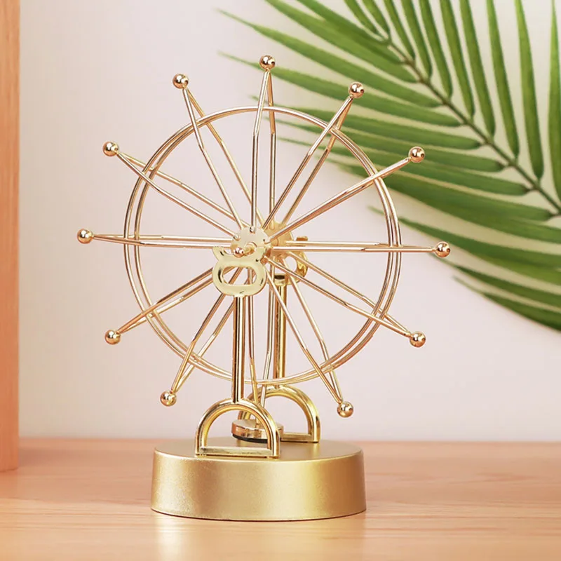 Nordic Creative Personality Handmade Metal Rotating Ferris Wheel Ornaments Home Living Room Bedroom Decorations Accessories Toys