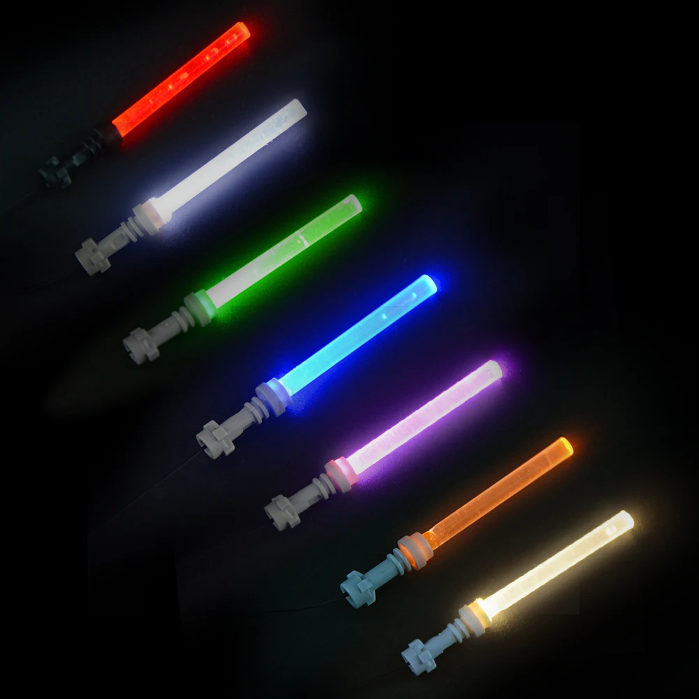 

YEABRICKS DIY LEDS Light Sword Powered By USB Port Light Saber for Trooper Figure Blocks Toys