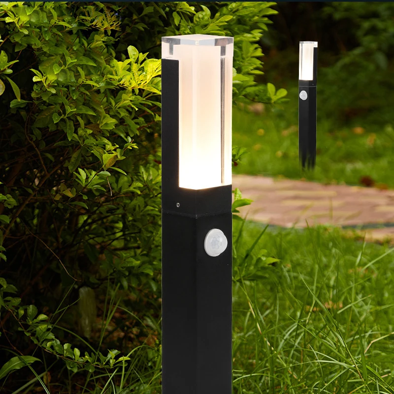 Imagem -02 - Lâmpada de Led de Sensor de Movimento 10w Lâmpada para Jardim Gramado à Prova Dágua Ip65 30cm 40cm 60cm Pilar de Luz Área Externa Quintal Vila Luz de Paisagem