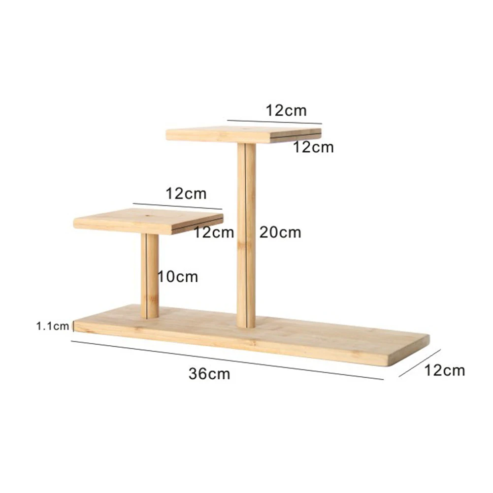 Bamboo Plant Flower Shelf Stand Flower Pot Rack Holder Garden Living Room Table Planter Display Stand Home Decor Indoor Outdoor