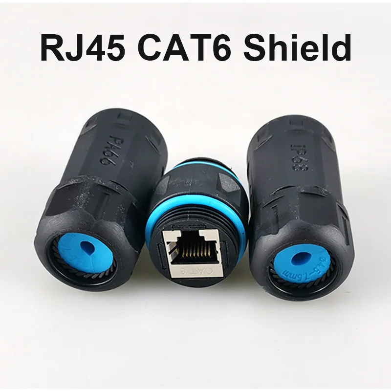 Shield RJ45 Connector Female To Female Outdoor IP68 Waterproof Port Network LAN Splitter Transfer Head Adapter Coupler CAT5 CAT6