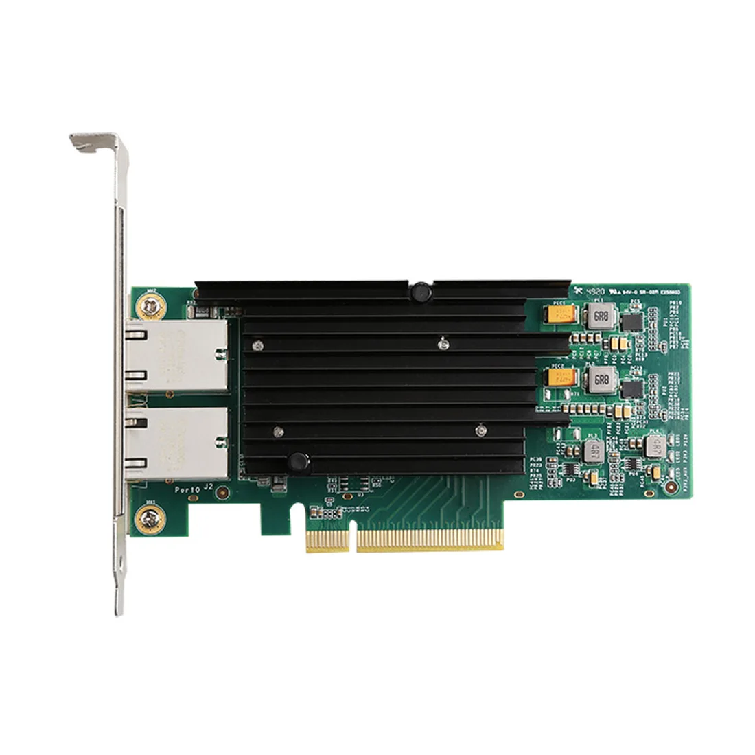 2 Port PCIE X8 10000M PCIe 10 Gigabit Ethernet Dual Port RJ45 Lan Network Card Chip IntelX540 10Gbs Pci-e w/ Heat Sink