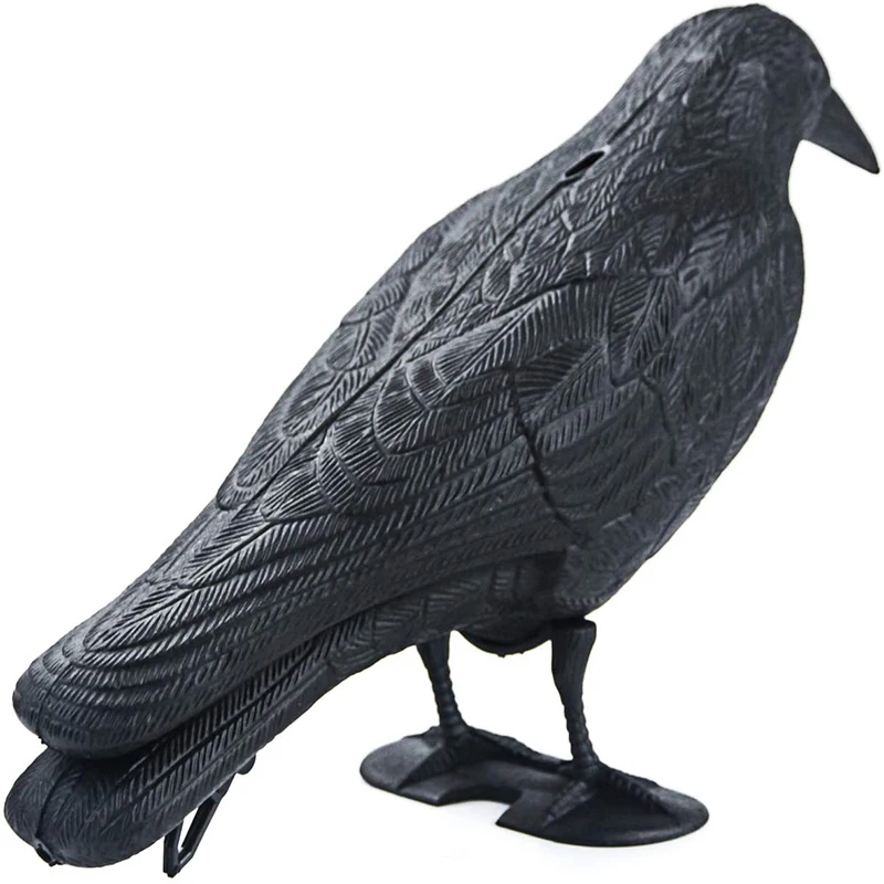 MAILIO Outdoor Hunting Fake Crow Raven Bird Hunting Decoy Deterrent Scarer Garden Pest Control Garden Scarer Bird Decoy